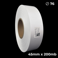 Biała taśma satynowa dwustronna premium 45mm x 200mb