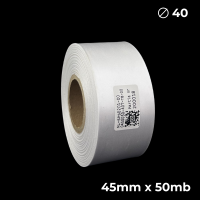 Biała taśma satynowa dwustronna premium 45mm x 50mb