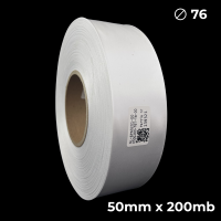 Biała taśma satynowa dwustronna premium 50mm x 200mb