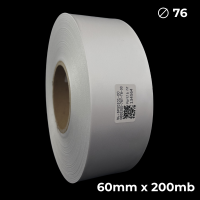 Biała taśma satynowa dwustronna premium 60mm x 200mb