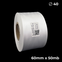 Biała taśma satynowa dwustronna premium 60mm x 50mb
