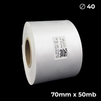 Biała taśma satynowa dwustronna premium 70mm x 50mb