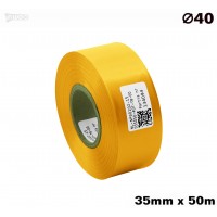 Żółta taśma satynowa premium 35mm x 50mb