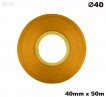 Żółta taśma satynowa premium 40mm x 50mb