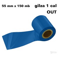 Granatowa taśma termotransferowa żywiczna do tekstyliów 55x150 OUT